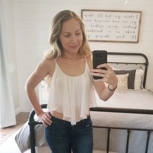 Windsor Sheer White Crop Top